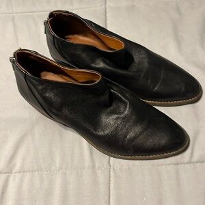 Lucky brand, black leather booties